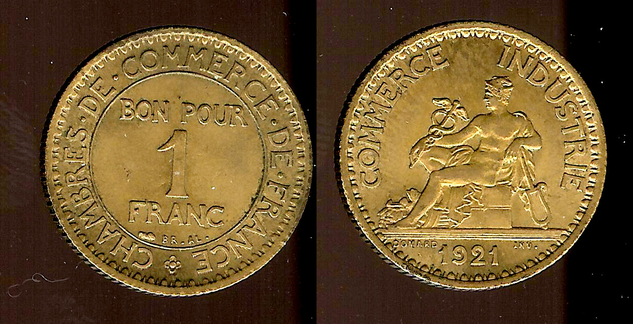 1 franc Chamber of Commerce 1921 AU